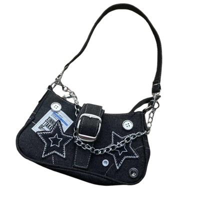 Star Patched Hand Bag