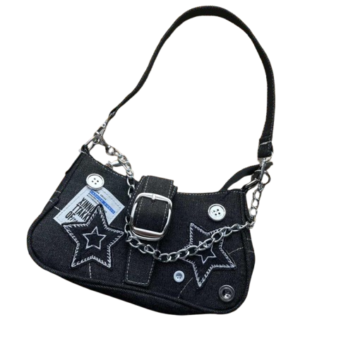 Star Patched Hand Bag